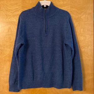 L.L.Bean men's quarter zip cotton sweater
